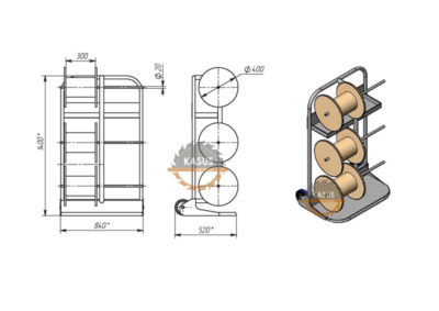 стеллаж для катушек кабеля